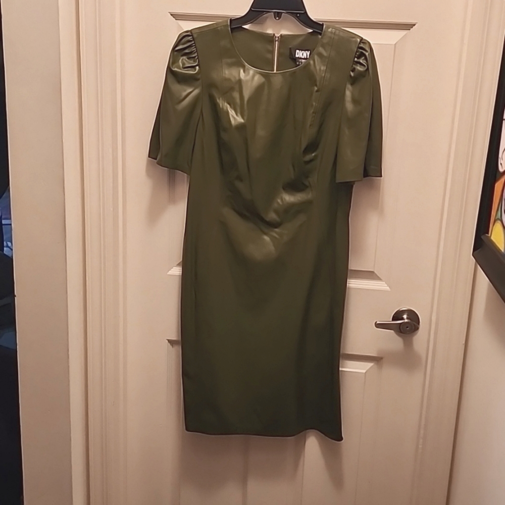 DKNY Olive Green Midi Dress